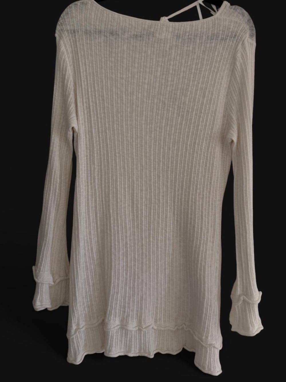 MESHKI Max Natural Knit Mini Dress | Long Sleeve - Picture 4 of 5
